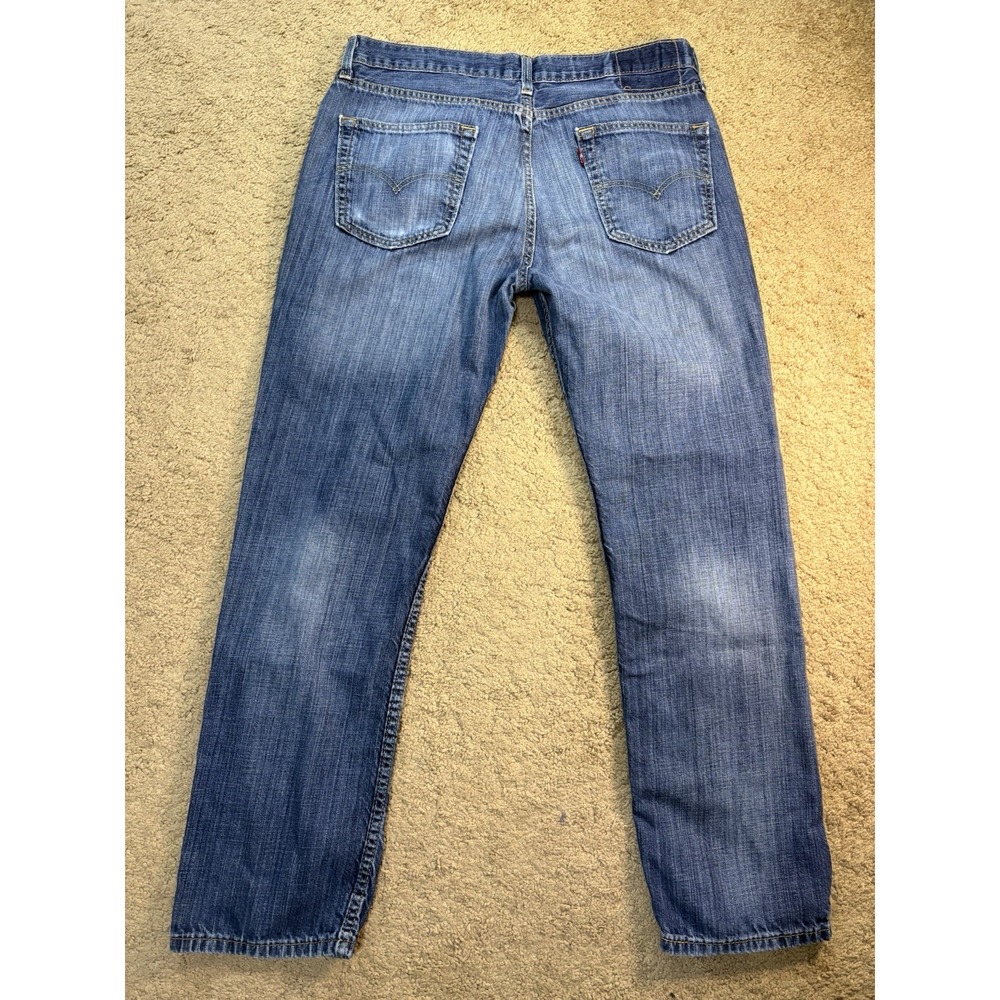 Levis Strauss 514 Jeans Men 33x30 Blue Denim Straight Leg Mid Rise Preppy - Picture 10 of 10